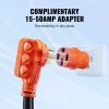VEVOR 50 ft RV Extension Cord, 50 Amp, Heavy Duty STW RV Power Cord, NEMA 14-50R Female NEMA 14-50P Male Plug, with LED Indicator Handle 15A Adapter