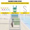 VEVOR Pool Towel Rack, 5 Bar, White, Freestanding Outdoor PVC Trapedozal Poolside Storage Organizer, Include 8 Towel Clips, Mesh Bag, Hook