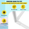 VEVOR Pool Towel Rack, 5 Bar, White, Freestanding Outdoor PVC Trapedozal Poolside Storage Organizer, Include 8 Towel Clips, Mesh Bag, Hook