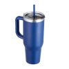 40 oz Insulated Water Bottle Stainless Steel Coffee Cup Handheld Blue