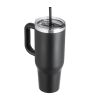 40 oz Insulated Water Bottle Stainless Steel Coffee Cup Handheld Black