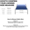 RV Awning Fabric Replacement Camper Trailer Awning Fabric Super Heavy Vinyl Coated Polyester 14' 2"(Fit for 15' Awning)