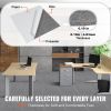 VEVOR Carpet Tiles Peel and Stick, 24' x 24' Squares Self Adhesive Carpet Floor Tile, Soft Padded Carpet Tiles