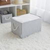 2pk 34L Foldable Organizing Storage Bins with Rope Handle, Grey