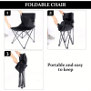 Portable Folding Carry Bag for Adults, Collapsible Anti-Slip Padded Oxford Cloth Stool for Beach, Hiking, Fishing, Gardening, Picnic Color: Black