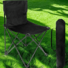 Portable Folding Carry Bag for Adults, Collapsible Anti-Slip Padded Oxford Cloth Stool for Beach, Hiking, Fishing, Gardening, Picnic Color: Black