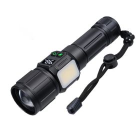 Portable Household Flashlight Rechargeable Torch for Emergency (type: Style A, Color: Black)