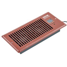 VEVOR Register Booster Fan, Quiet Vent Booster Fan Fits 4' x 10' Register Holes, with Remote Control and Thermostat Control (Item Size: 4 x 10 in, Color: brown)