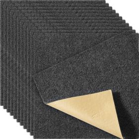 VEVOR Carpet Tiles Peel and Stick, 12' x 12' Squares Self Adhesive Carpet Floor Tile, Soft Padded Carpet Tiles (Default: Default)