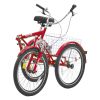VEVOR Folding Adult Tricycle, 24-Inch Adult Folding Trikes, Carbon Steel 3 Wheel Cruiser Bike with Large Basket & Adjustable Seat