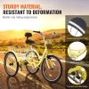 VEVOR Adult Tricycles Bike, 7 Speed Adult Trikes, 24 Inch Three-Wheeled Bicycles, Carbon Steel Cruiser Bike with Basket and Adjustable Seat