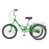 VEVOR Folding Adult Tricycle, 24-Inch Adult Folding Trikes, Carbon Steel 3 Wheel Cruiser Bike with Large Basket & Adjustable Seat