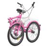 VEVOR Folding Adult Tricycle, 26-Inch 7-Speed Adult Folding Trikes, Carbon Steel 3 Wheel Cruiser Bike with Basket & Adjustable Seat