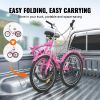 VEVOR Folding Adult Tricycle, 26-Inch 7-Speed Adult Folding Trikes, Carbon Steel 3 Wheel Cruiser Bike with Basket & Adjustable Seat