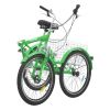 VEVOR Folding Adult Tricycle, 24-Inch 7-Speed Adult Folding Trikes, Carbon Steel 3 Wheel Cruiser Bike with Basket & Adjustable Seat