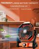 USB Movable Portable Rechargeable Fan Working 6 t0 25 Hours Adjustable Speed Lantern Camping Fan With Led Lights For Tent Fan