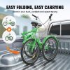 VEVOR Folding Adult Tricycle, 24-Inch 7-Speed Adult Folding Trikes, Carbon Steel 3 Wheel Cruiser Bike with Basket & Adjustable Seat